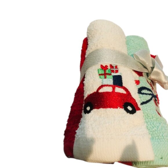 Holiday Embroidered Washcloths Christmas Theme - Picture 6 of 6